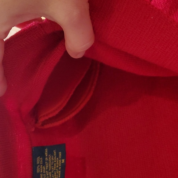 **Jos A Bank Red Wool Button Sweater - Picture 8 of 10